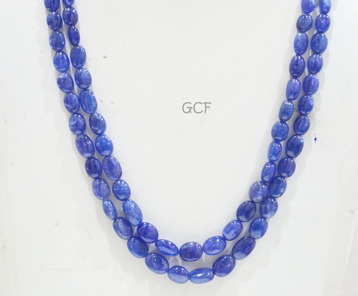 Tanzanite Smooth Oval Nuggets Shape Necklace , Tanzanite 2 Line Necklace 19 - 20 Inches Long With Adjustable Tussle , 6x7 - 9x14 mm , 31478