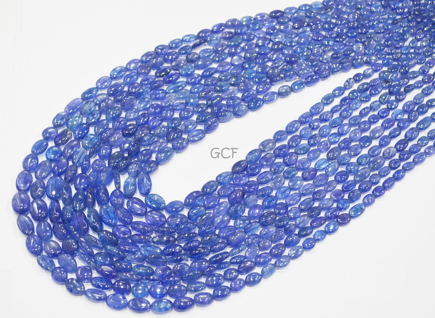 Tanzanite Smooth Oval Nuggets Shape Necklace ,Tanzanite 10 Line Necklace 20 - 30 Inches Long With Adjustable Tussle ,4.5x6 - 10x15 mm ,31484