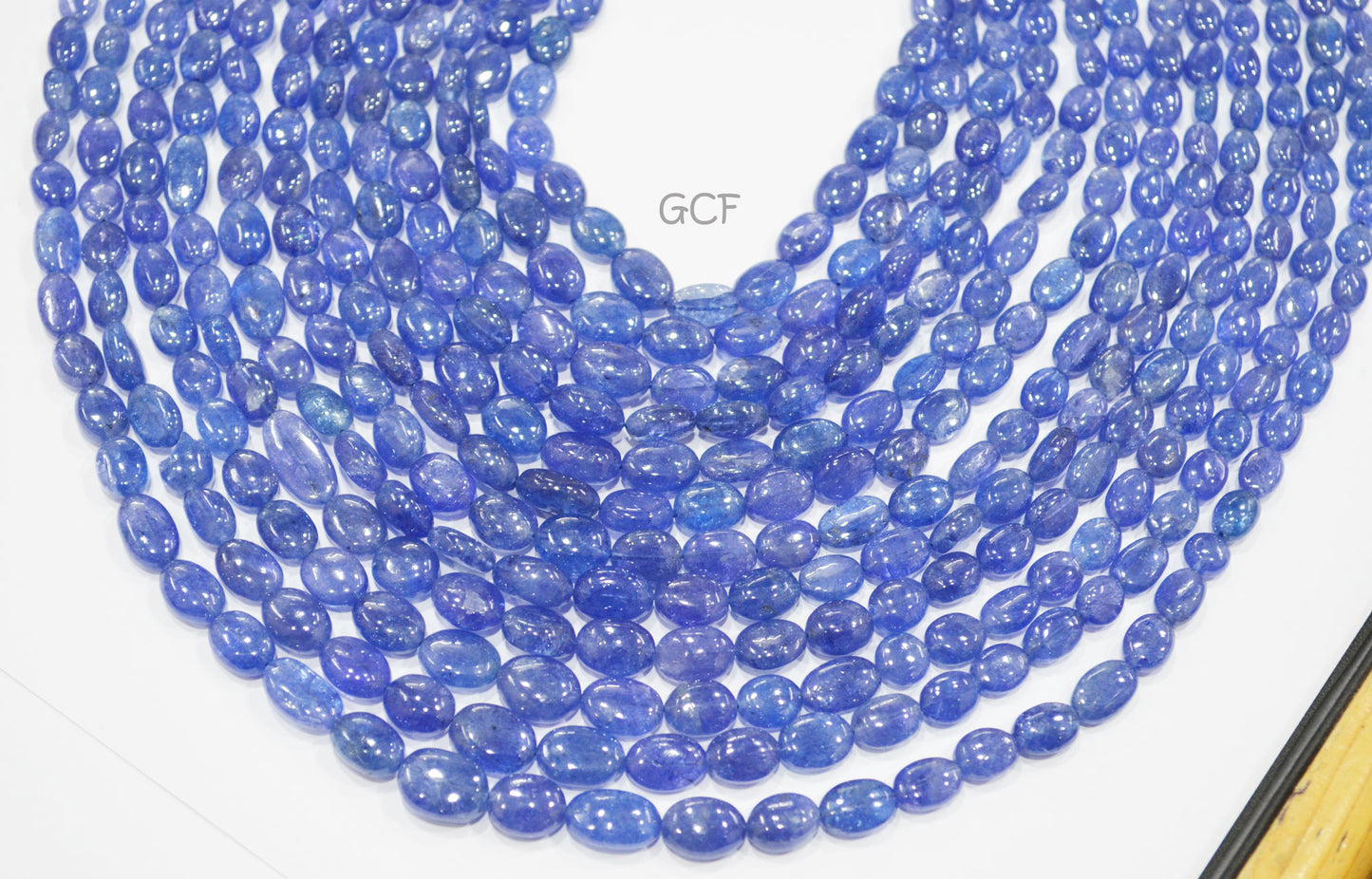Tanzanite Smooth Oval Nuggets Shape Necklace , Tanzanite 12 Line Necklace 17 - 29 Inches Long With Adjustable Tussle ,4x6 - 9x14 mm ,31485