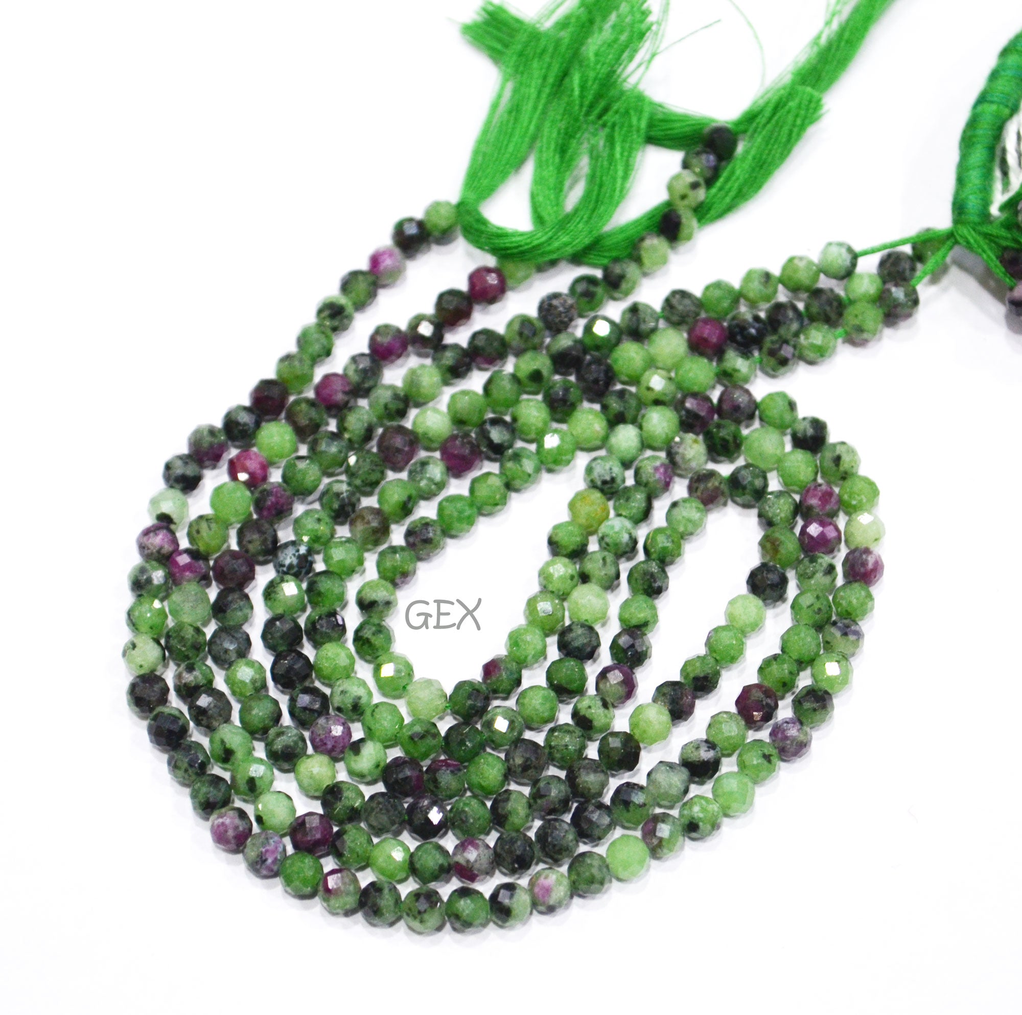 Ruby Zoisite Faceted Round Shape Beads , Ruby Zoisite Faceted Beads , Sold By Strand , 12.50 Inches , 4.25 mm , 31852