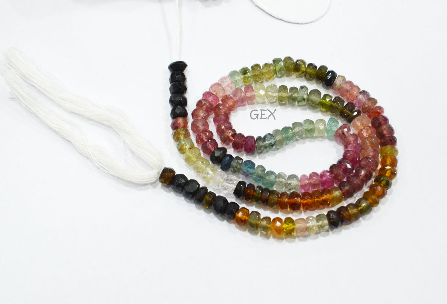 Natural Multi Tourmaline Faceted Rondelle Shape Beads , Multi Tourmaline Faceted Beads , Sold By Strand , 14 Inches , 4.75 mm , 31855