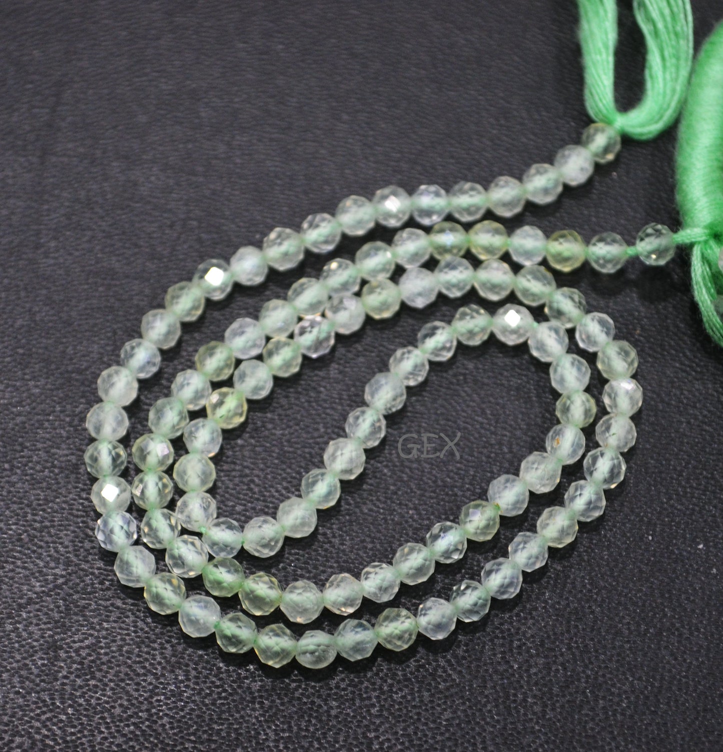 Green Amethyst Faceted Round Shape Beads , Green Amethyst Faceted Beads , Sold By Strand , 12.50 Inches , 3.50 mm , 31856