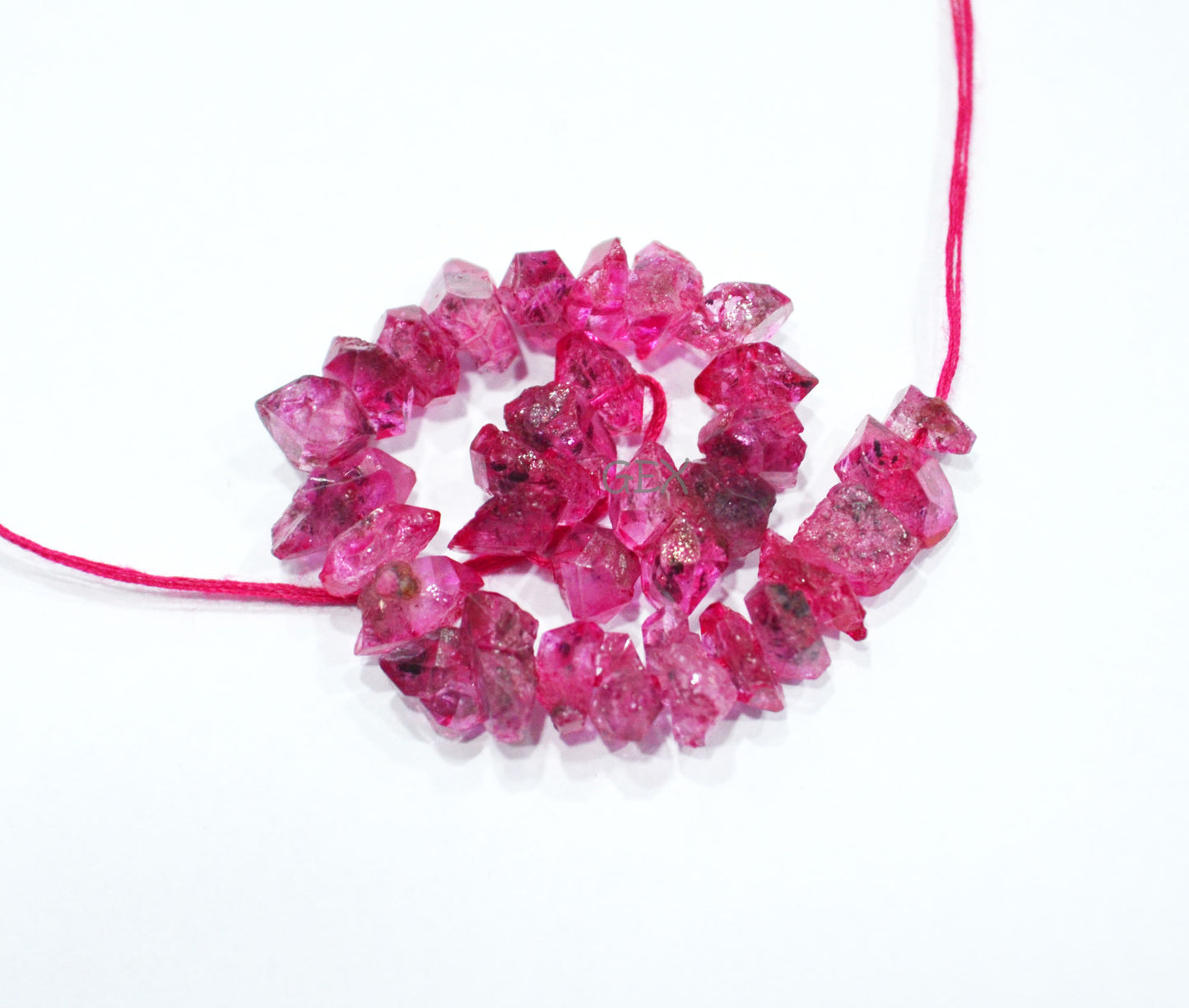 Pink Coated Herkimer Quartz Faceted Nuggets Shape Beads , Pink Coated Herkimer Quartz Faceted Beads , 5 Inches , 5x7 - 6x10 mm , 31857