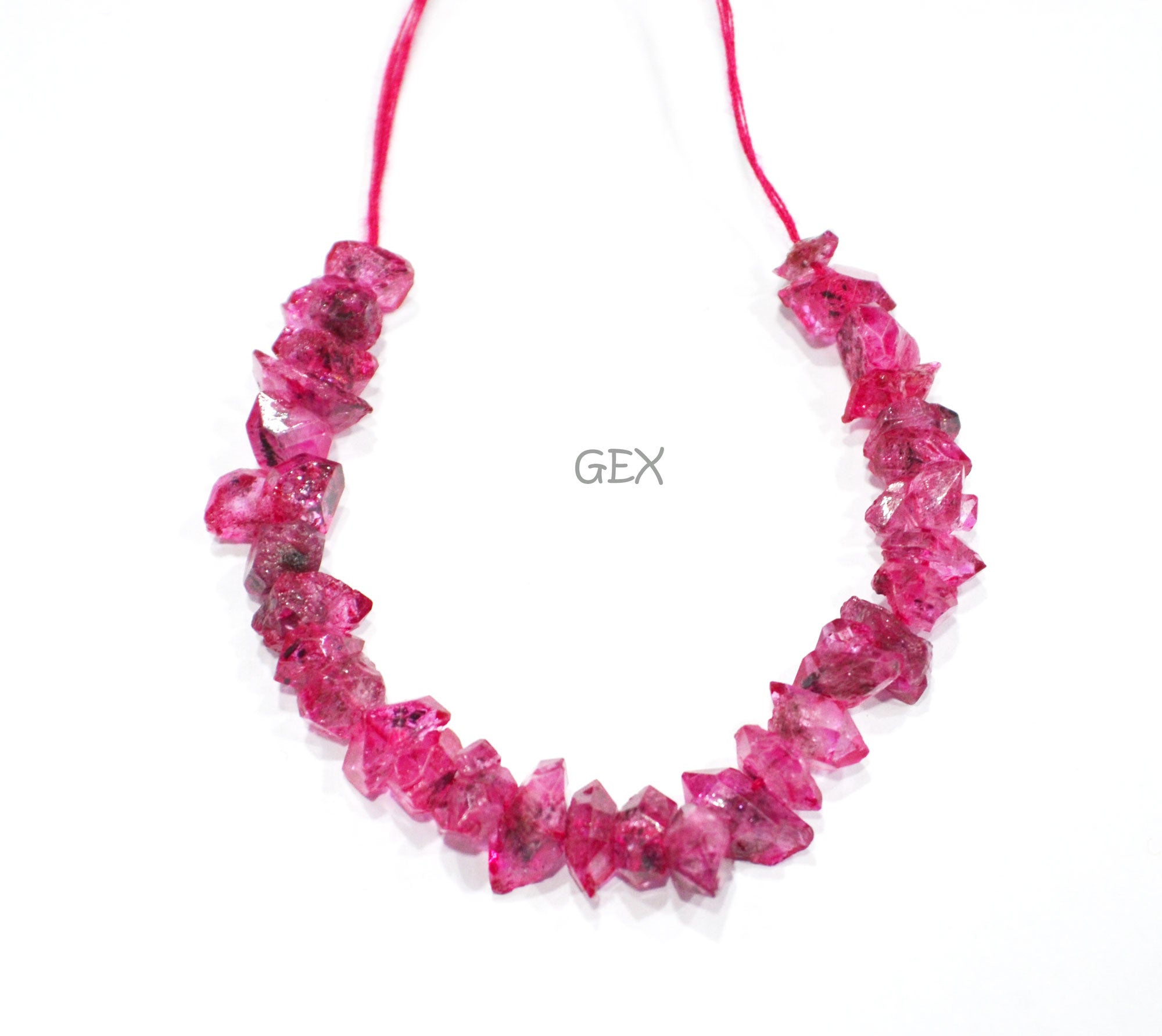 Pink Coated Herkimer Quartz Faceted Nuggets Shape Beads , Pink Coated Herkimer Quartz Faceted Beads , 5 Inches , 5x7 - 6x10 mm , 31857