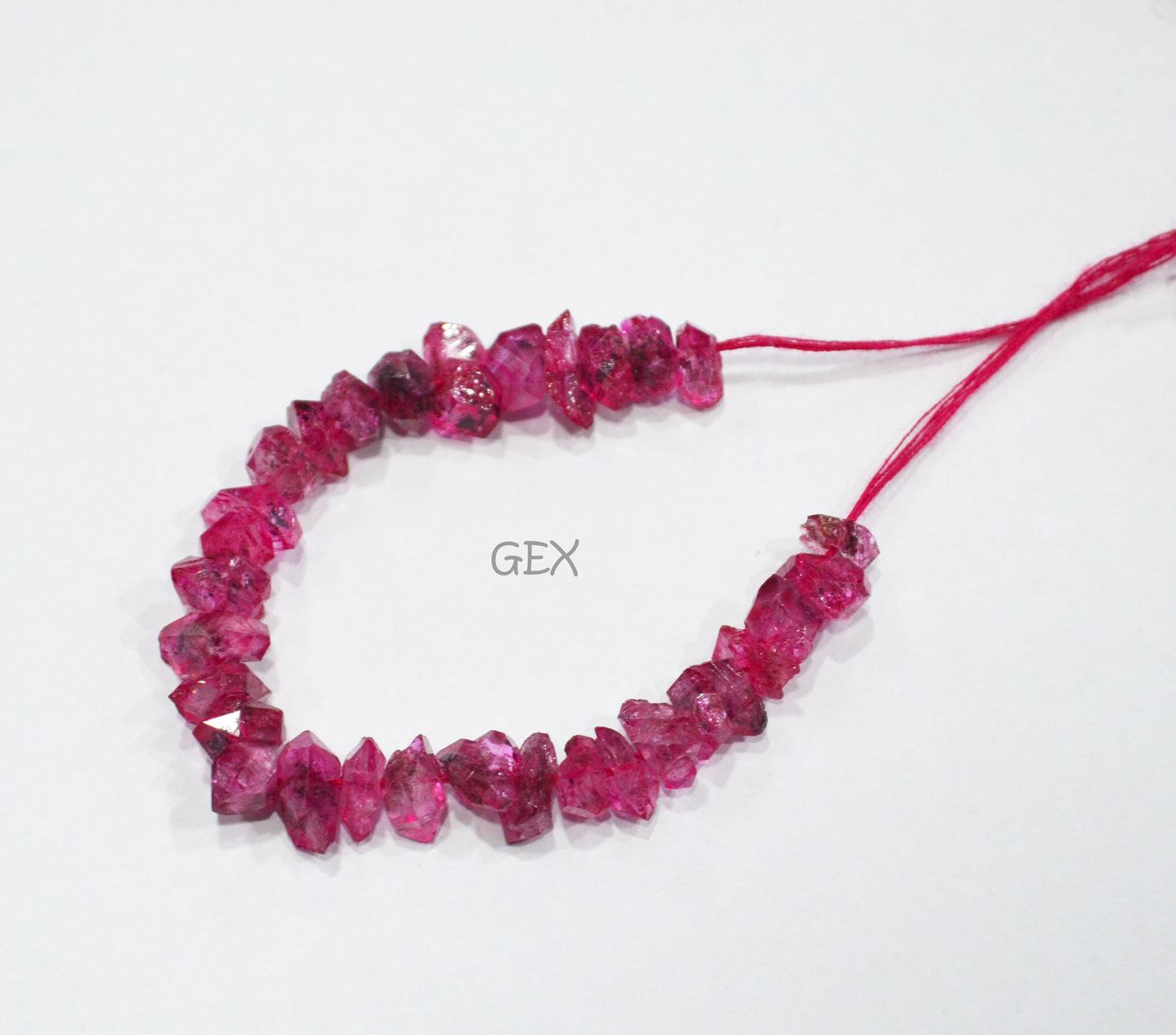 Pink Coated Herkimer Quartz Faceted Nuggets Shape Beads , Pink Coated Herkimer Quartz Faceted Beads , 5 Inches , 5x7 - 6x10 mm , 31857
