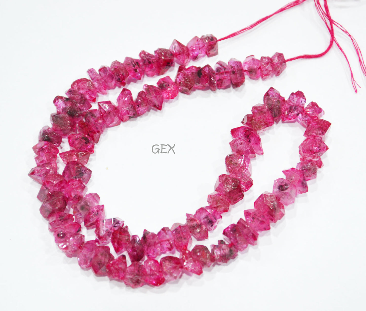 Pink Coated Herkimer Quartz Faceted Nuggets Shape Beads , Pink Coated Herkimer Quartz Faceted Beads , 16 Inches , 7x8 - 8x10 mm , 31858