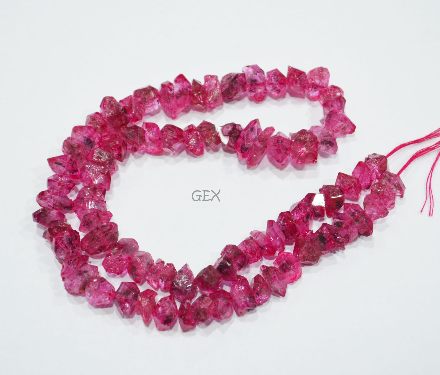Pink Coated Herkimer Quartz Faceted Nuggets Shape Beads , Pink Coated Herkimer Quartz Faceted Beads , 16 Inches , 7x8 - 8x10 mm , 31858