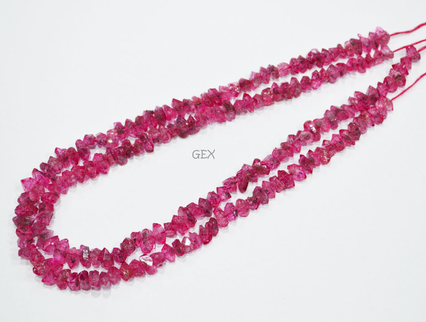 Pink Coated Herkimer Quartz Faceted Nuggets Shape Beads , Pink Coated Herkimer Quartz Faceted Beads , Sold By Strand , 16 Inches , 5x8 - 6x10 mm , 31860