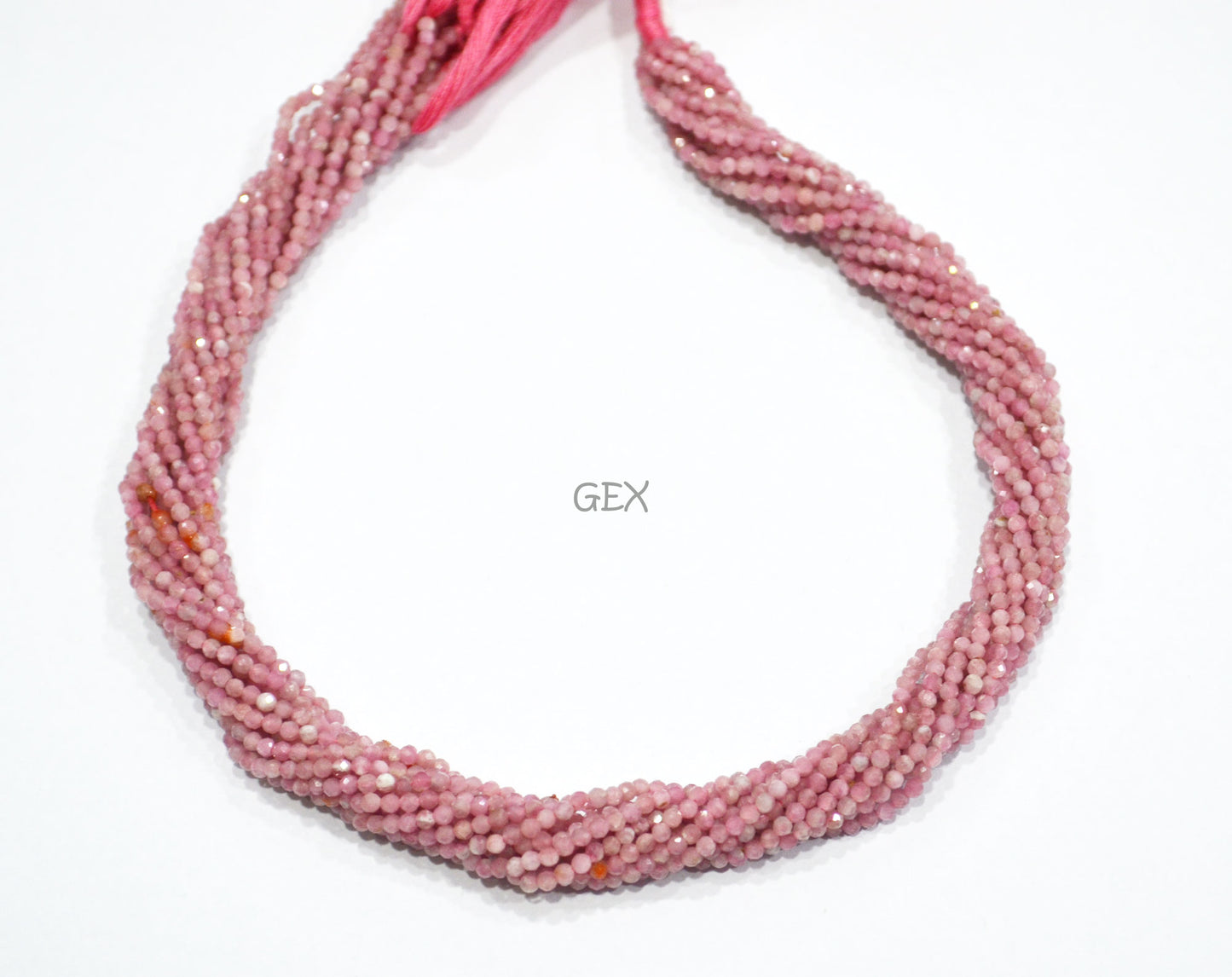 Pack Of 13 Strands Pink Tourmaline Faceted Round Shape Beads , Pink Tourmaline Faceted Beads , 12.50 Inches , 2.25 mm , 31861