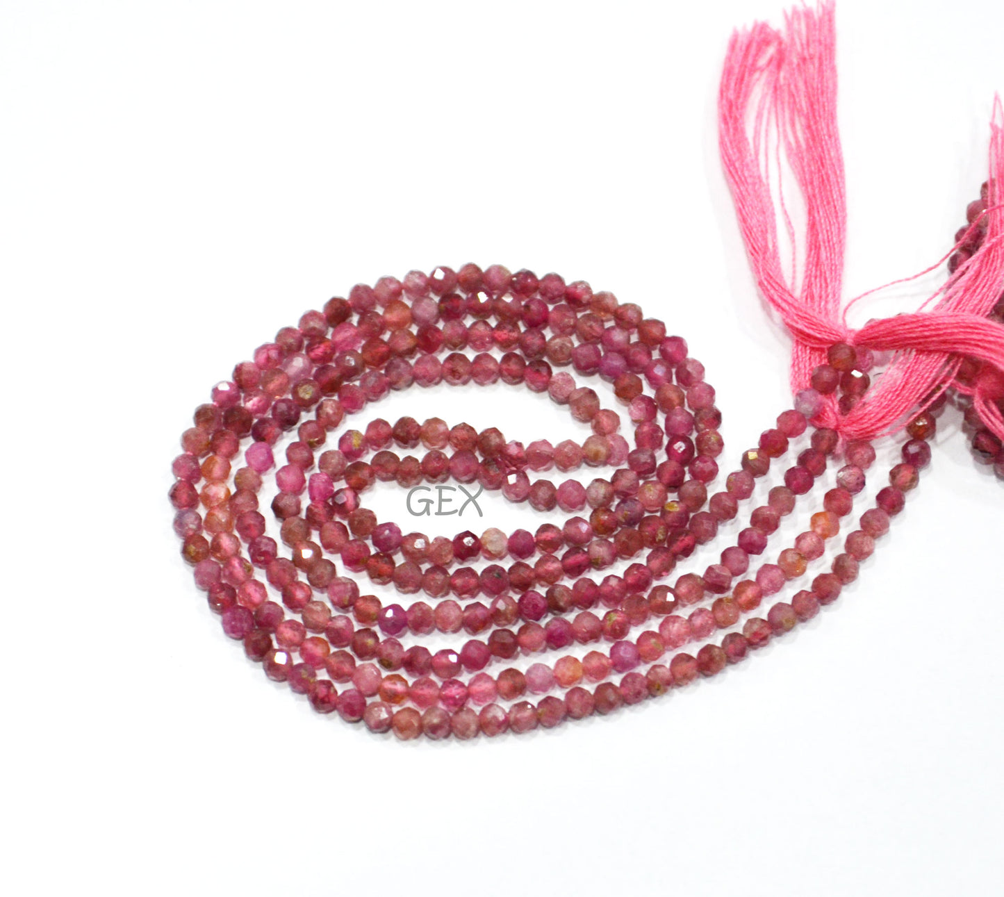 Pack Of 11 Strands Pink Tourmaline Faceted Round Shape Beads , Pink Tourmaline Faceted Beads , 12.50 Inches , 2.75 mm , 31862