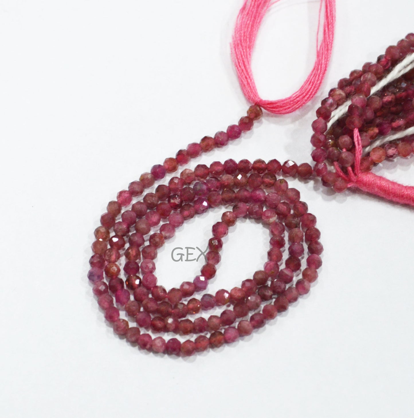 Pack Of 11 Strands Pink Tourmaline Faceted Round Shape Beads , Pink Tourmaline Faceted Beads , 12.50 Inches , 2.75 mm , 31862