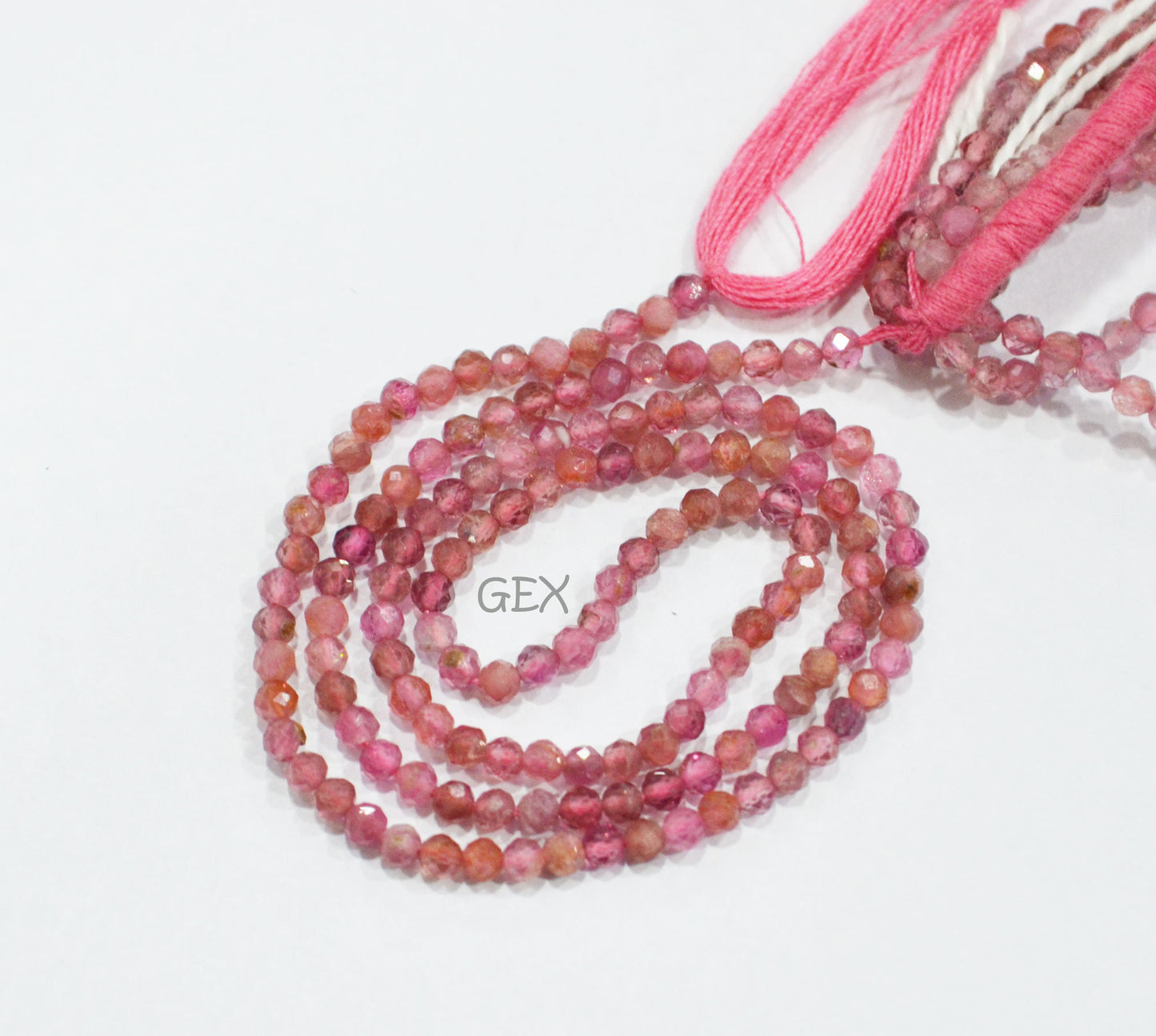 Pack Of 9 Strands Pink Tourmaline Faceted Round Shape Beads , Pink Tourmaline Faceted Beads , 12.50 Inches , 2.75 mm , 31863