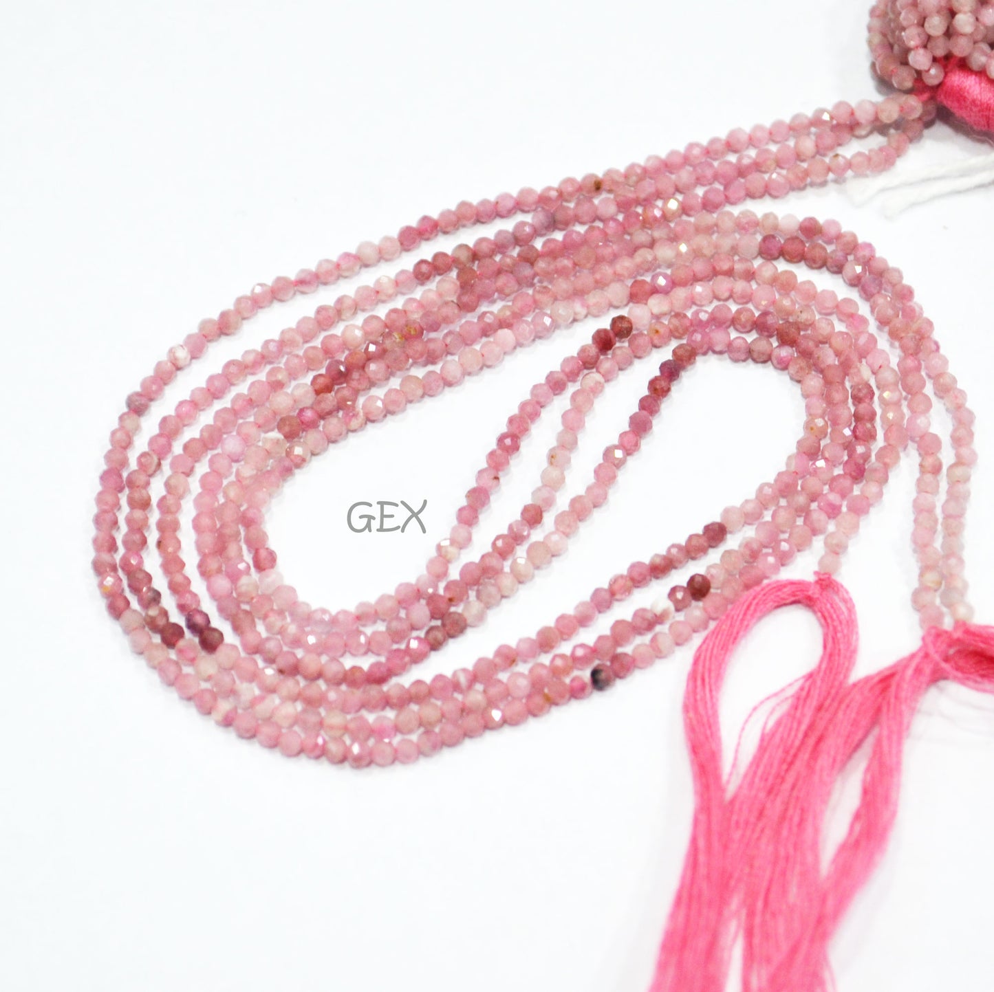 Pink Tourmaline Faceted Round Shape Beads , Pink Tourmaline Faceted Beads , Sold By Strand , 12.50 Inches , 2 mm , 31864