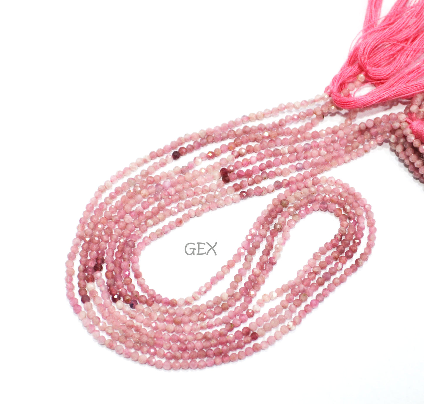 Pink Tourmaline Faceted Round Shape Beads , Pink Tourmaline Faceted Beads , Sold By Strand , 12.50 Inches , 2 mm , 31864