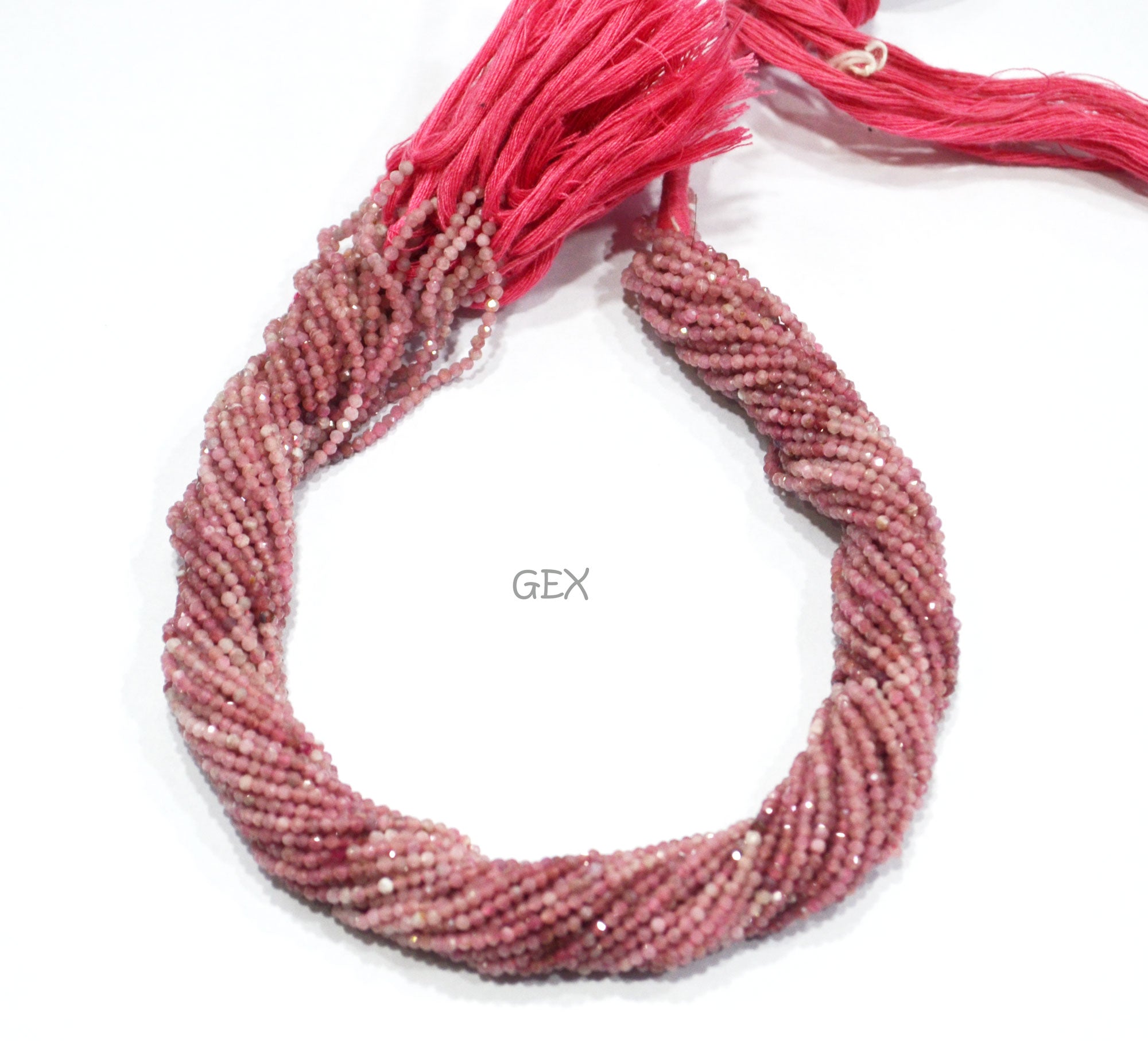 Pink Tourmaline Faceted Round Shape Beads , Pink Tourmaline Faceted Beads , Sold By Strand , 12.50 Inches , 2 mm , 31864
