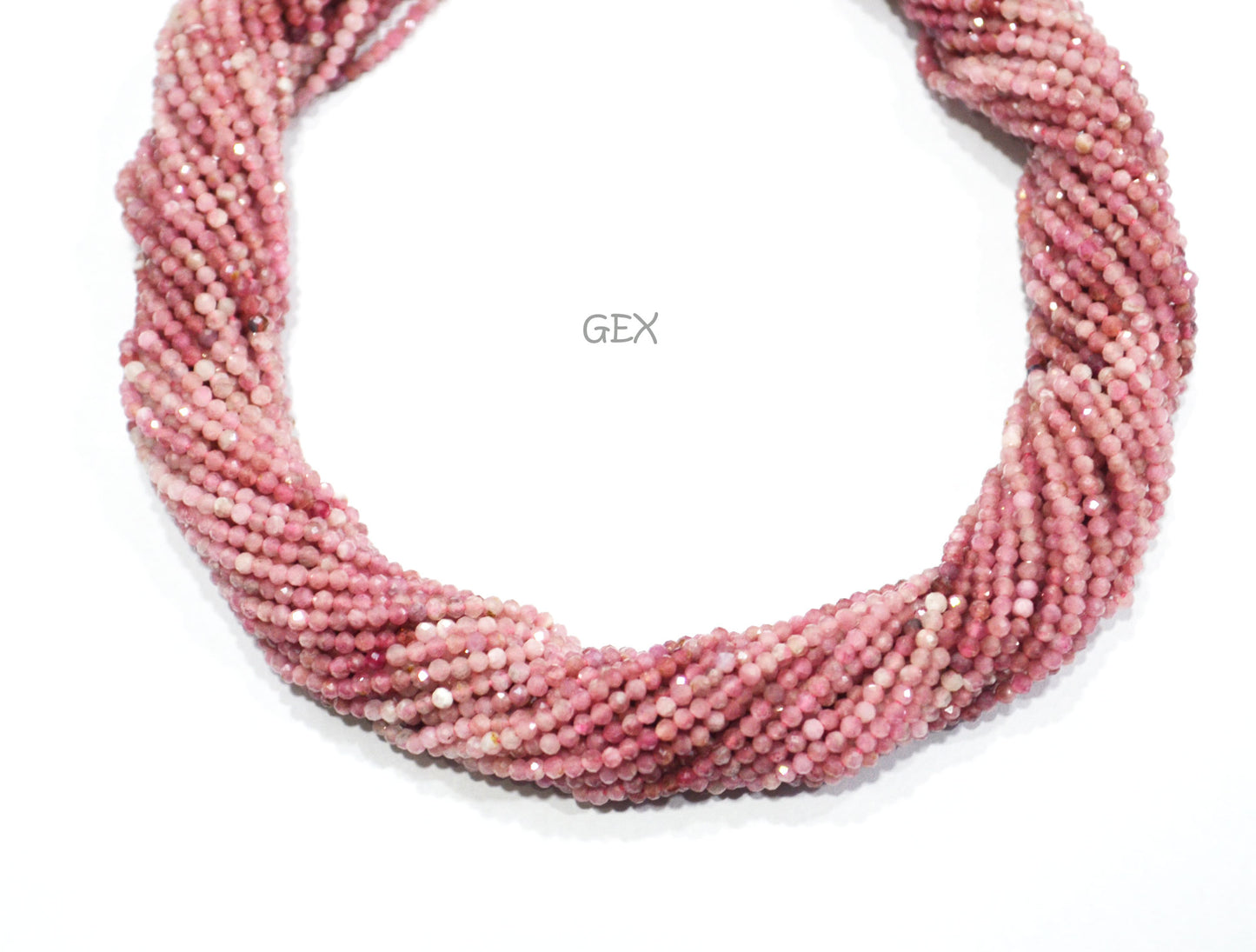 Pink Tourmaline Faceted Round Shape Beads , Pink Tourmaline Faceted Beads , Sold By Strand , 12.50 Inches , 2 mm , 31864