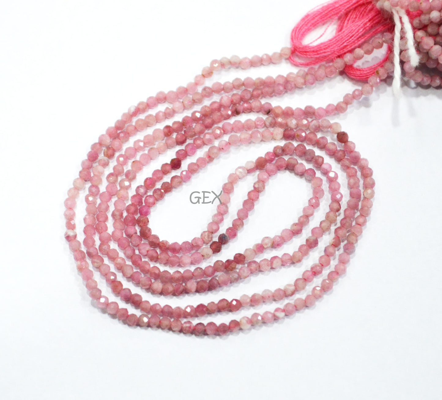 Pink Tourmaline Faceted Round Shape Beads , Pink Tourmaline Faceted Beads , Sold By Strand , 12.50 Inches , 2 mm , 31864