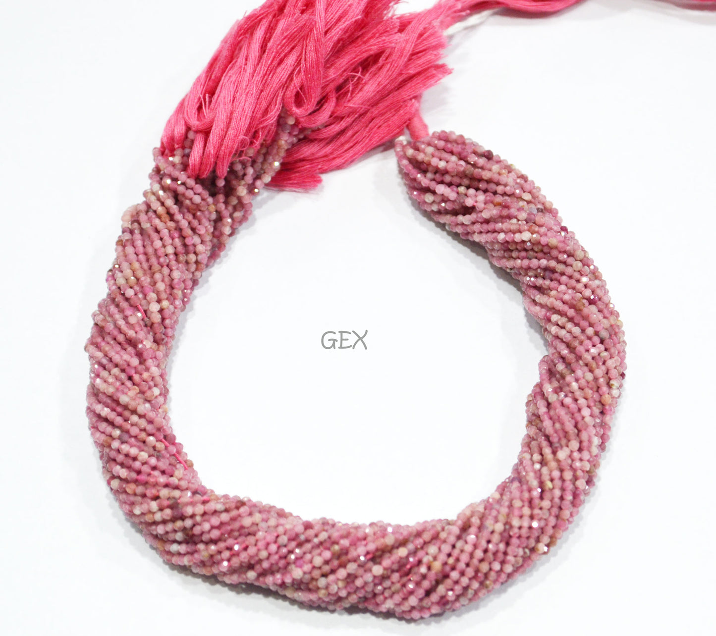 Pink Tourmaline Faceted Round Shape Beads , Pink Tourmaline Faceted Beads , Sold By Strand , 12.50 Inches , 2.25 mm , 31865