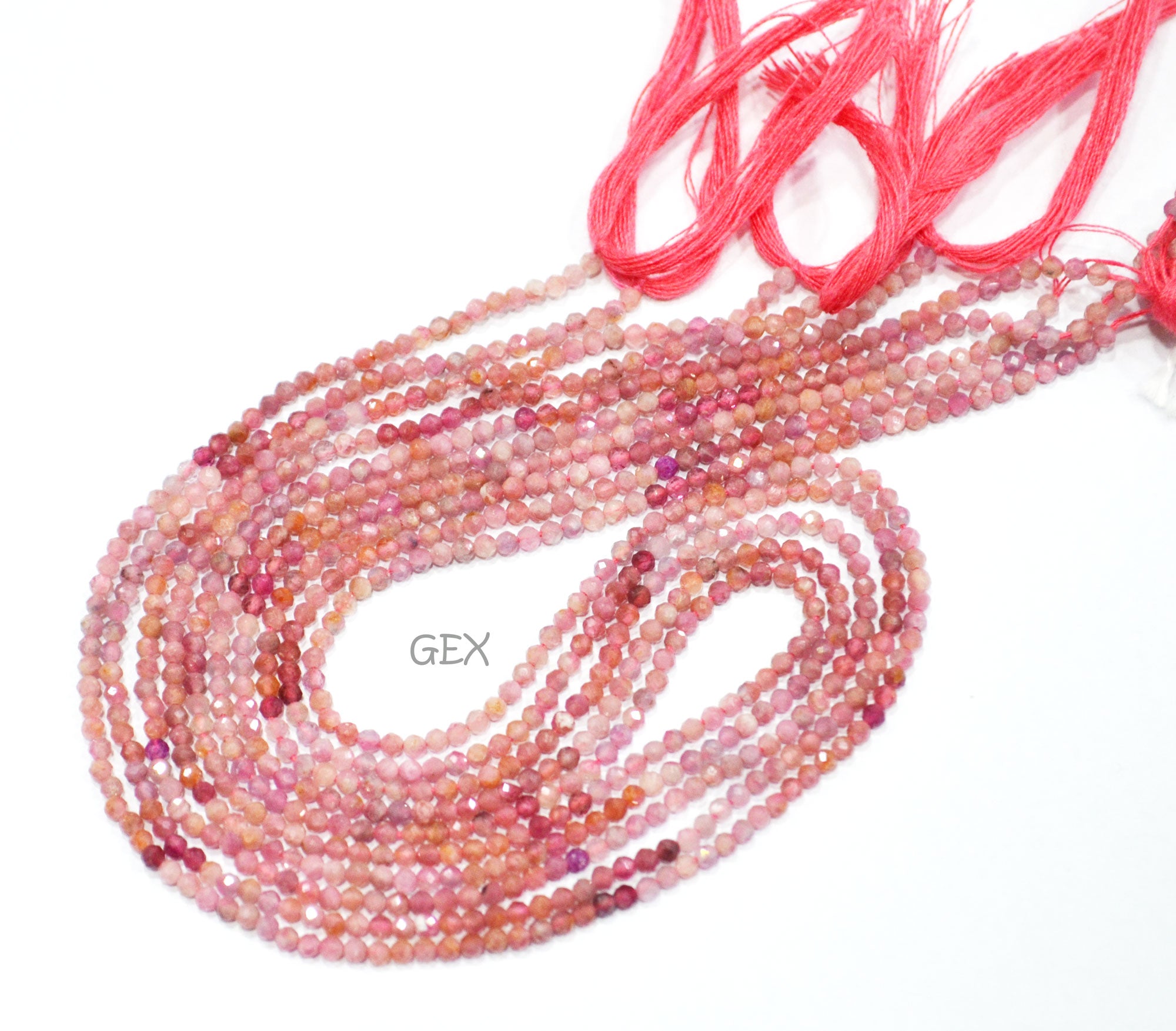 Pink Tourmaline Faceted Round Shape Beads , Pink Tourmaline Faceted Beads , Sold By Strand , 12.50 Inches , 2.25 mm , 31866