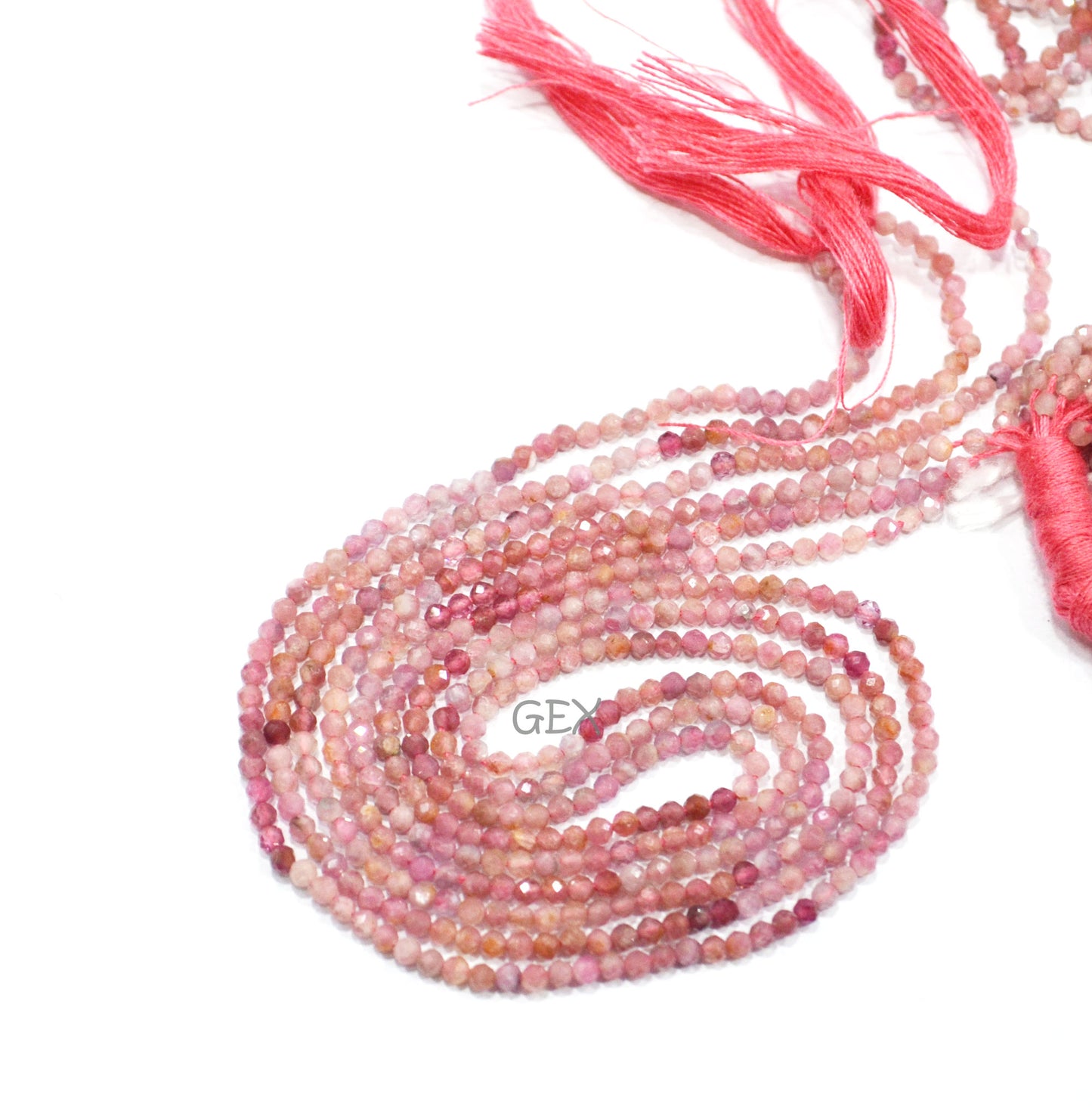 Pink Tourmaline Faceted Round Shape Beads , Pink Tourmaline Faceted Beads , Sold By Strand , 12.50 Inches , 2.25 mm , 31866