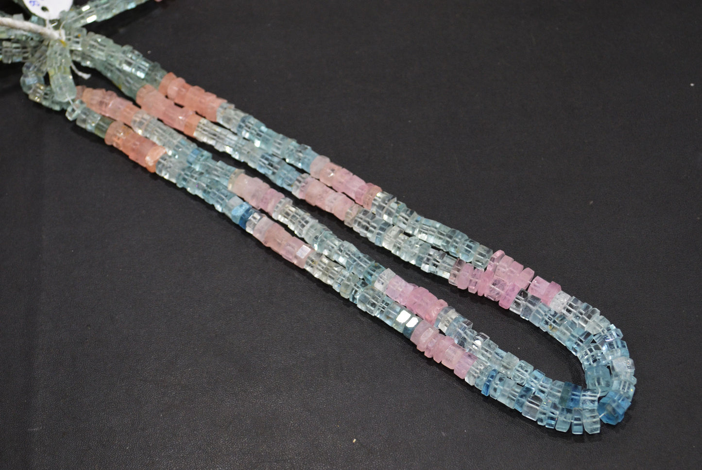 Natural Multi Aquamarine Faceted Bolts Shape Beads , Sold By Strand , 8 - 9 mm , 20 Inches , 32057