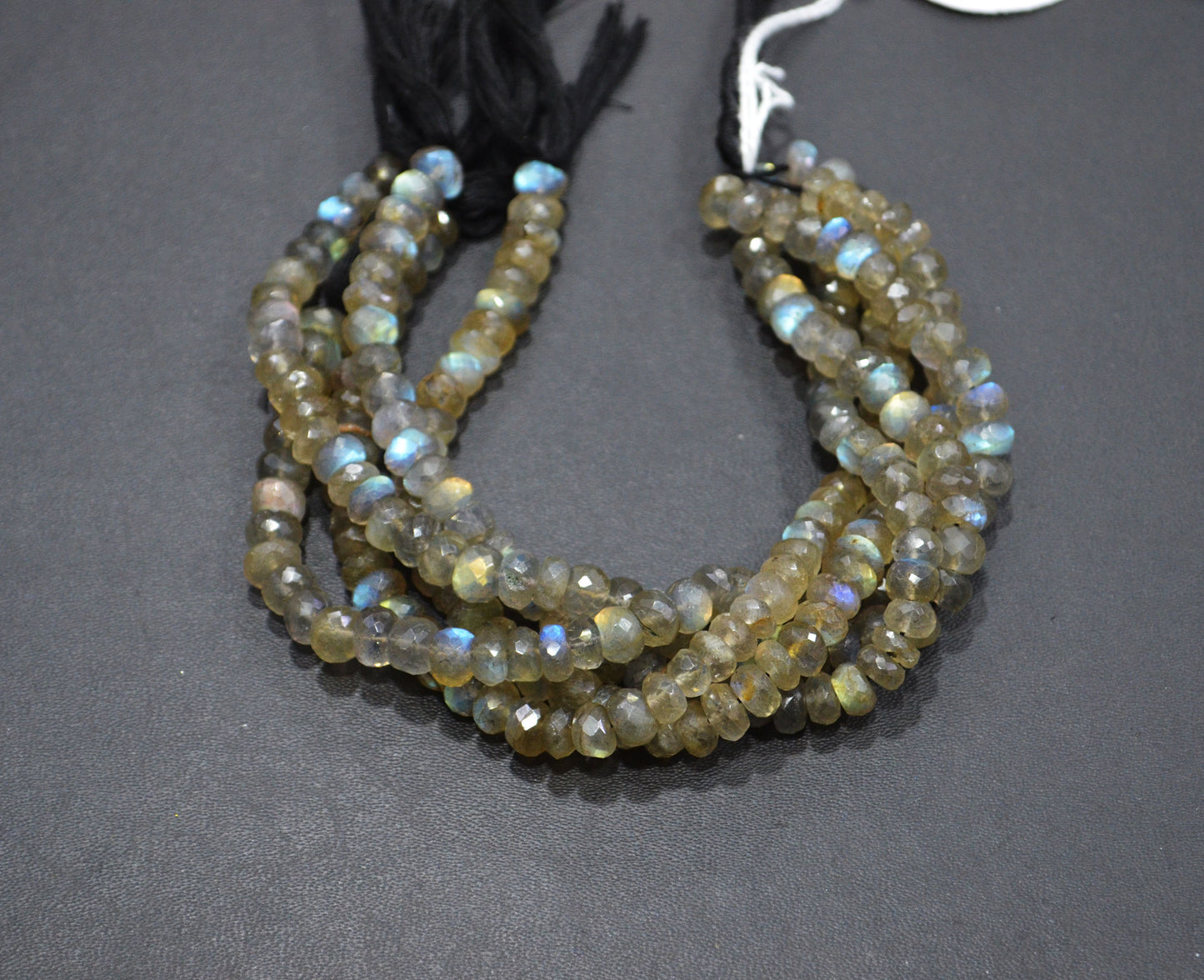 Labradorite Rondelle Shape Beads , 8 Inches , 6.50 - 7 mm , 32062