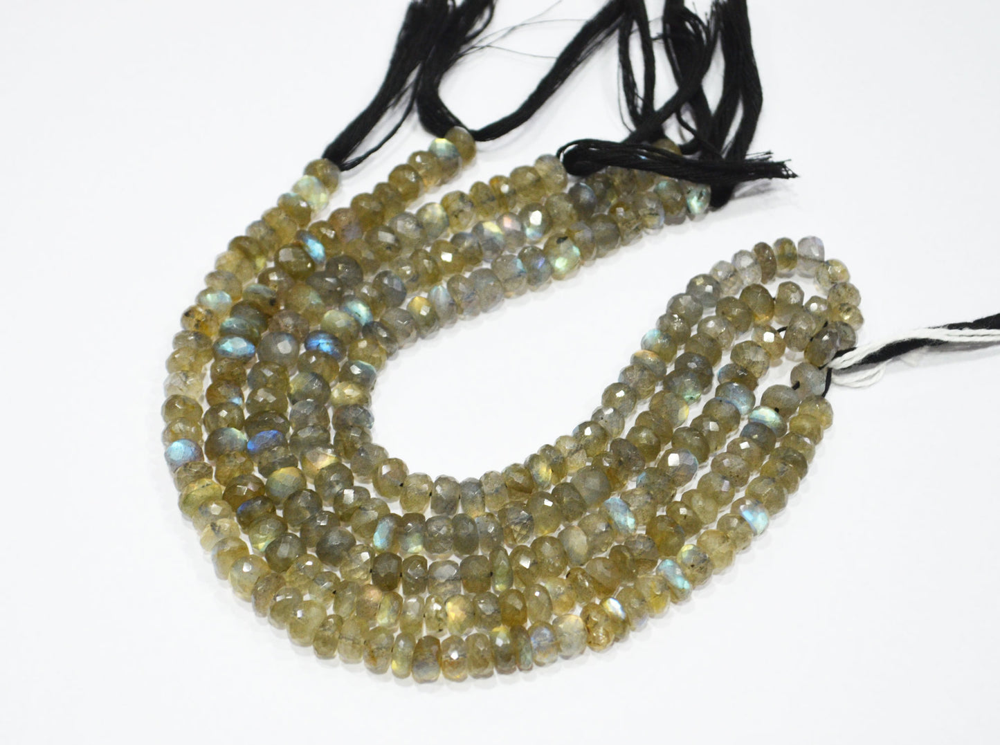 Labradorite Rondelle Shape Beads , 8 Inches , 6.50 - 7 mm , 32062