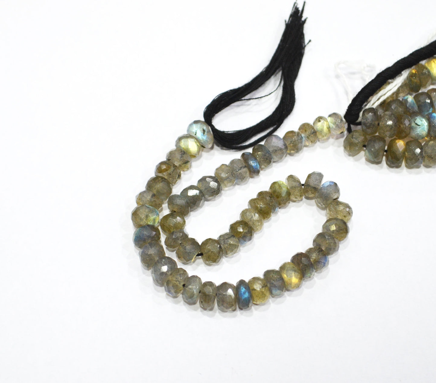 Labradorite Rondelle Shape Beads , 8 Inches , 6.50 - 7 mm , 32062