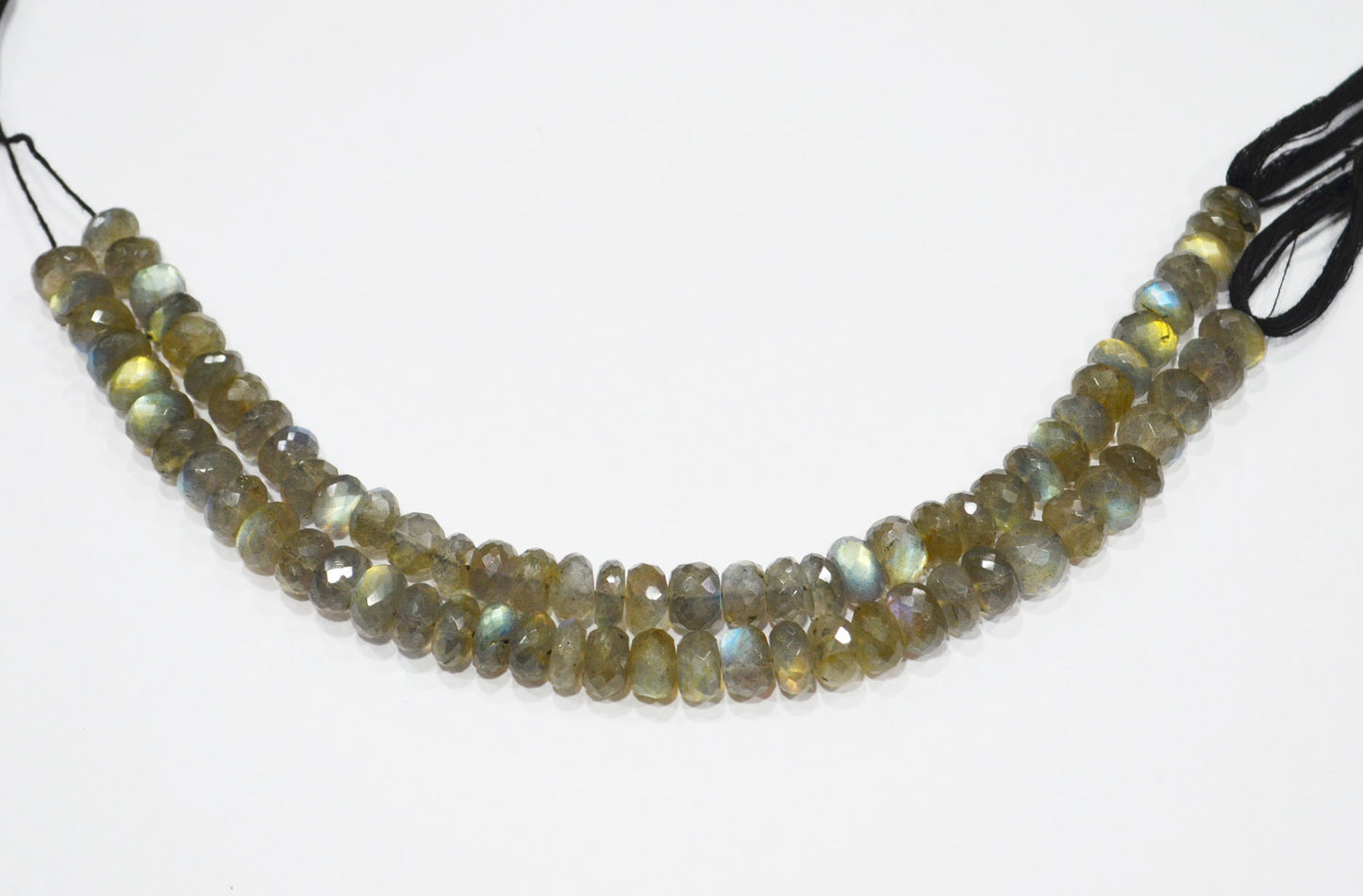 Labradorite Rondelle Shape Beads , 8 Inches , 8.50 - 9.50 mm , 32064