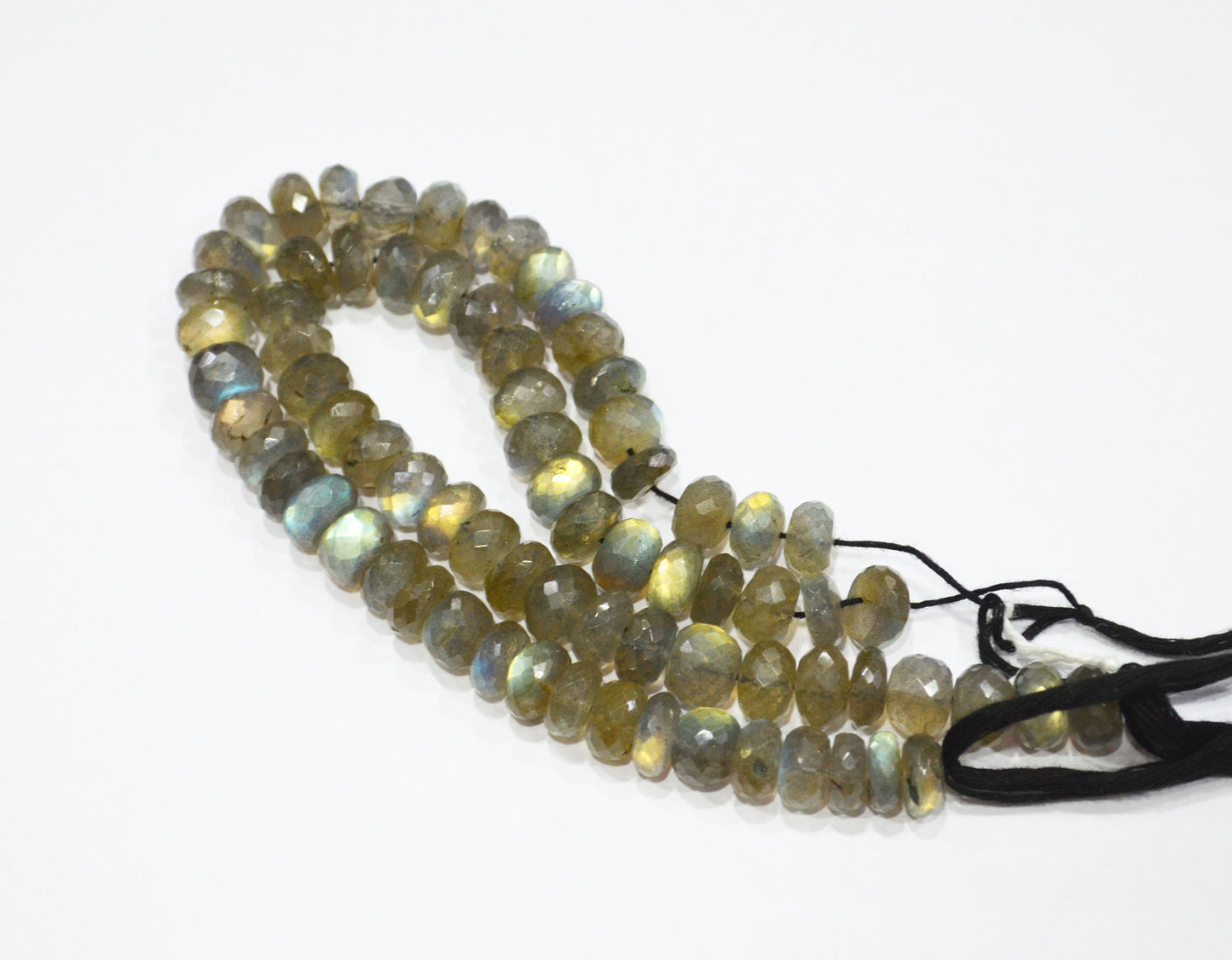 Labradorite Rondelle Shape Beads , 8 Inches , 8.50 - 9.50 mm , 32064