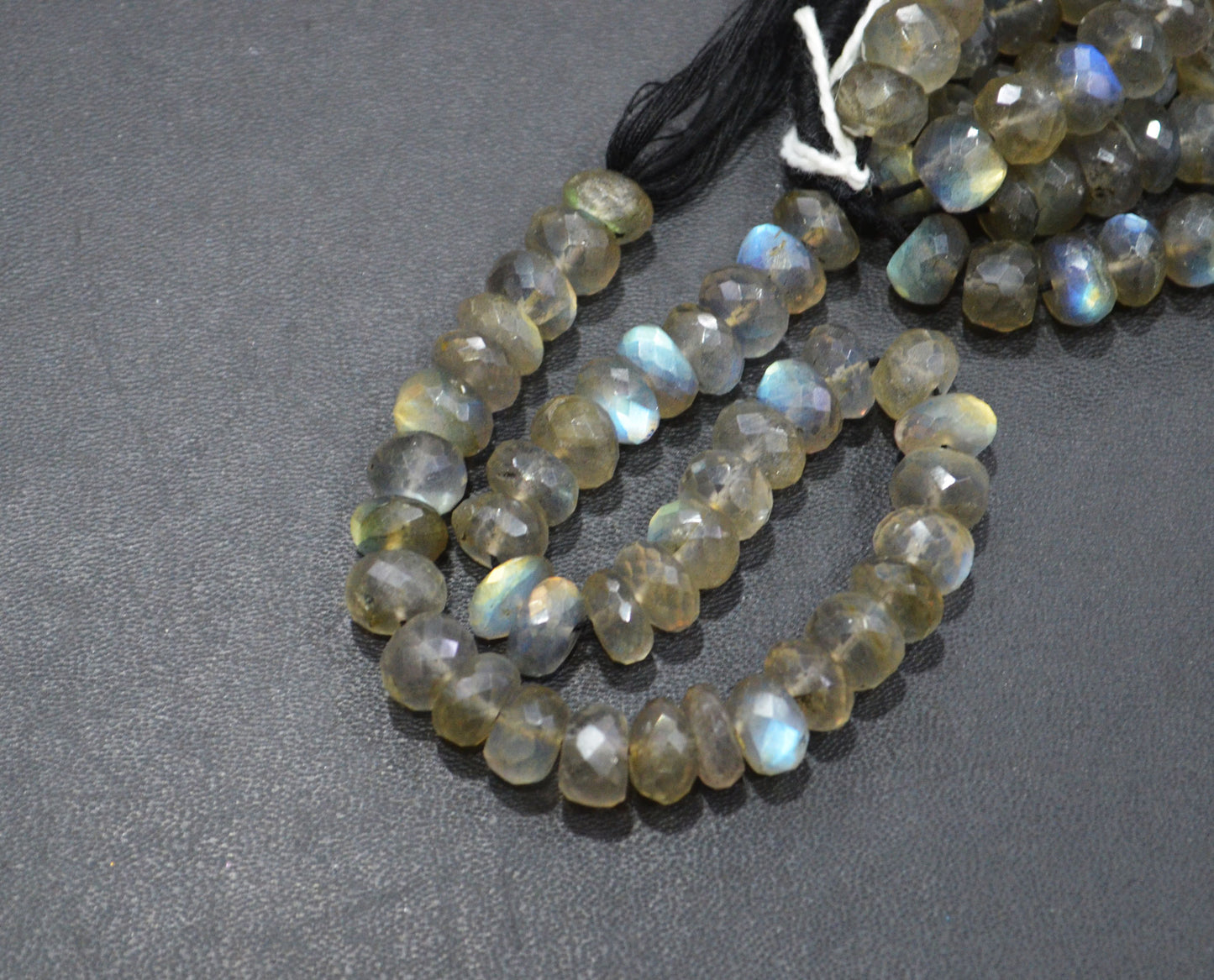Labradorite Rondelle Shape Beads , 8 Inches , 8 - 8.50 mm , 32065