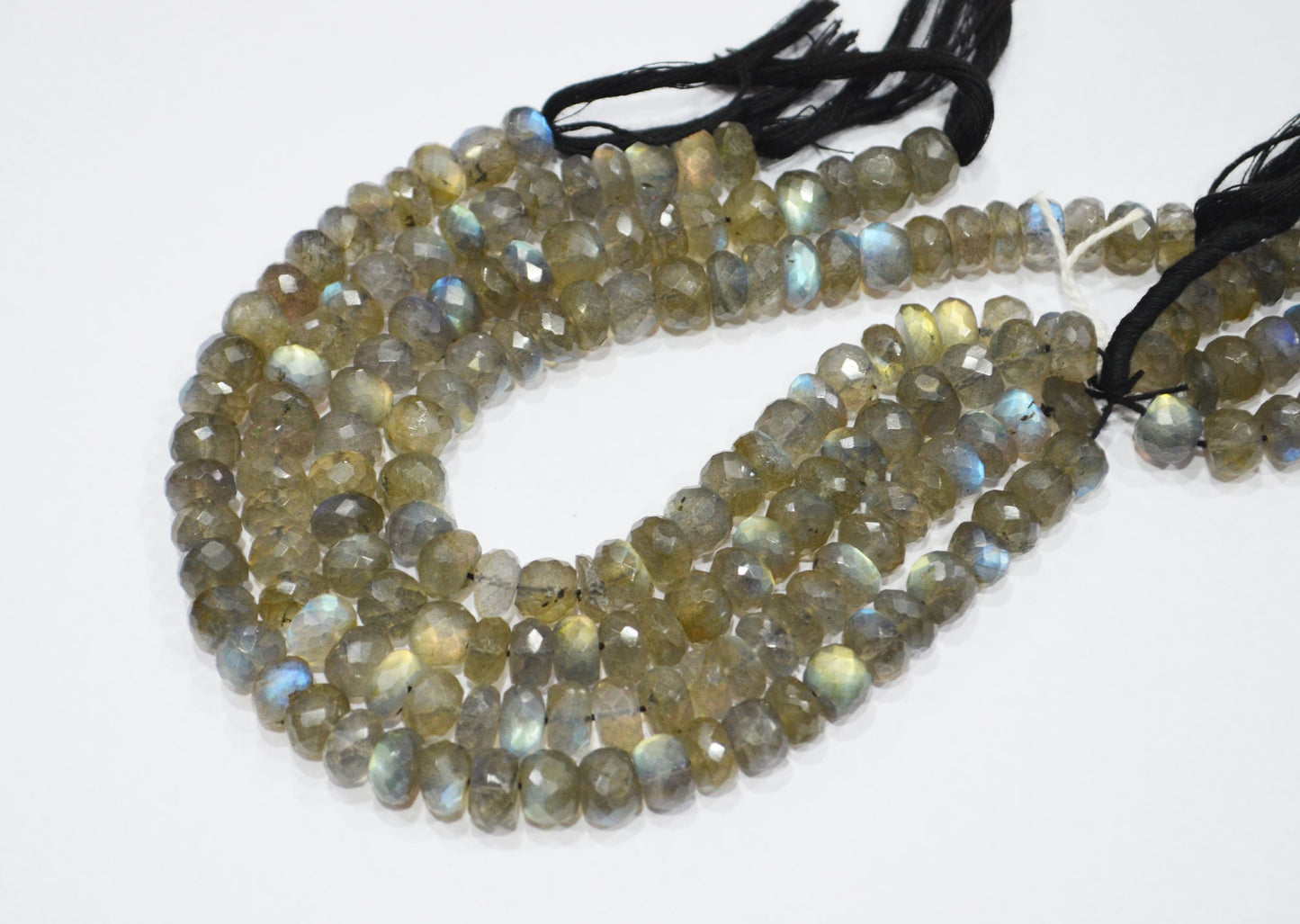 Labradorite Rondelle Shape Beads , 8 Inches , 8 - 8.50 mm , 32065