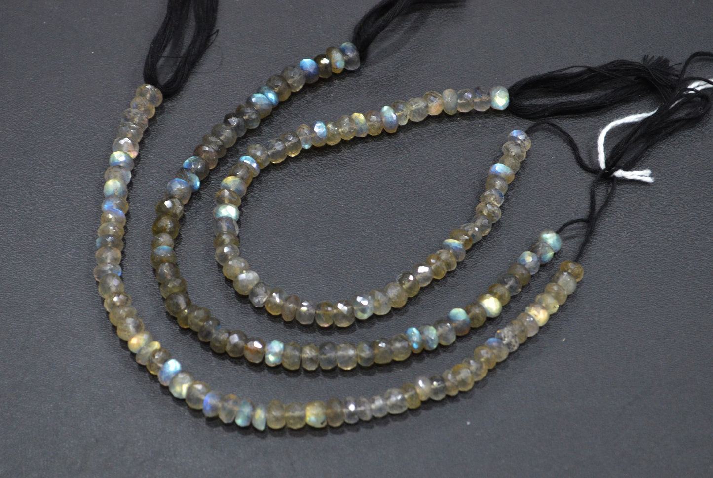 Labradorite Rondelle Shape Beads , 8 Inches , 6 - 6.50 mm , 32067