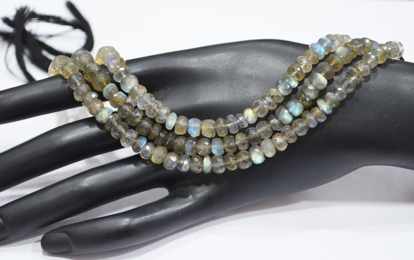 Labradorite Rondelle Shape Beads , 8 Inches , 6 - 6.50 mm , 32067