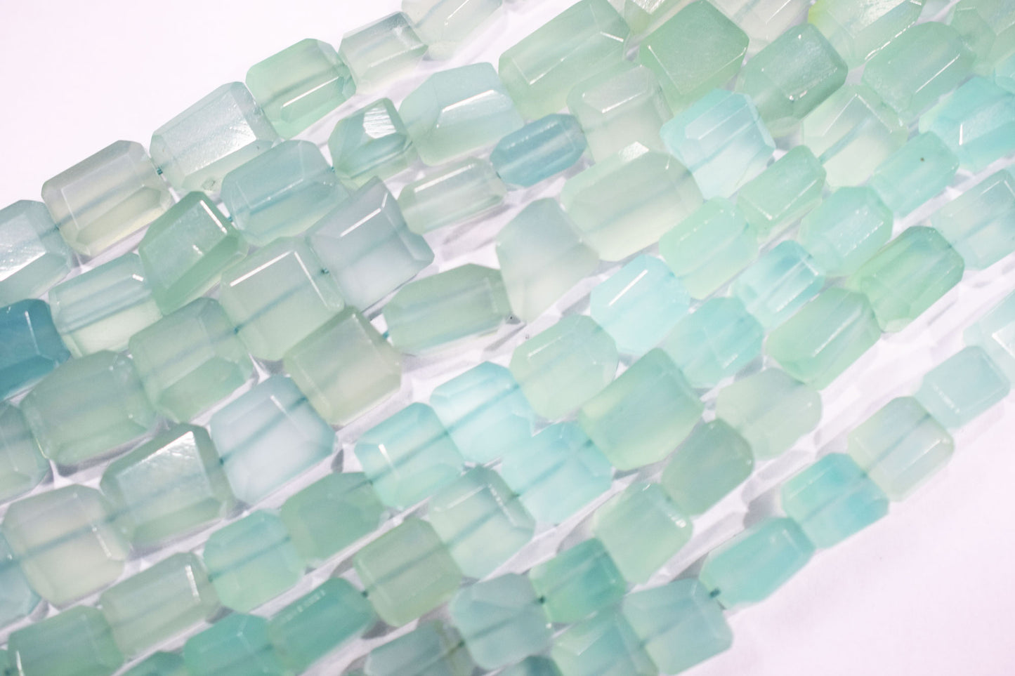 Aqua Chalcedony Laser Cut Beads , Sold By Strand , 6x8 - 9x14 mm , 16" , 32094