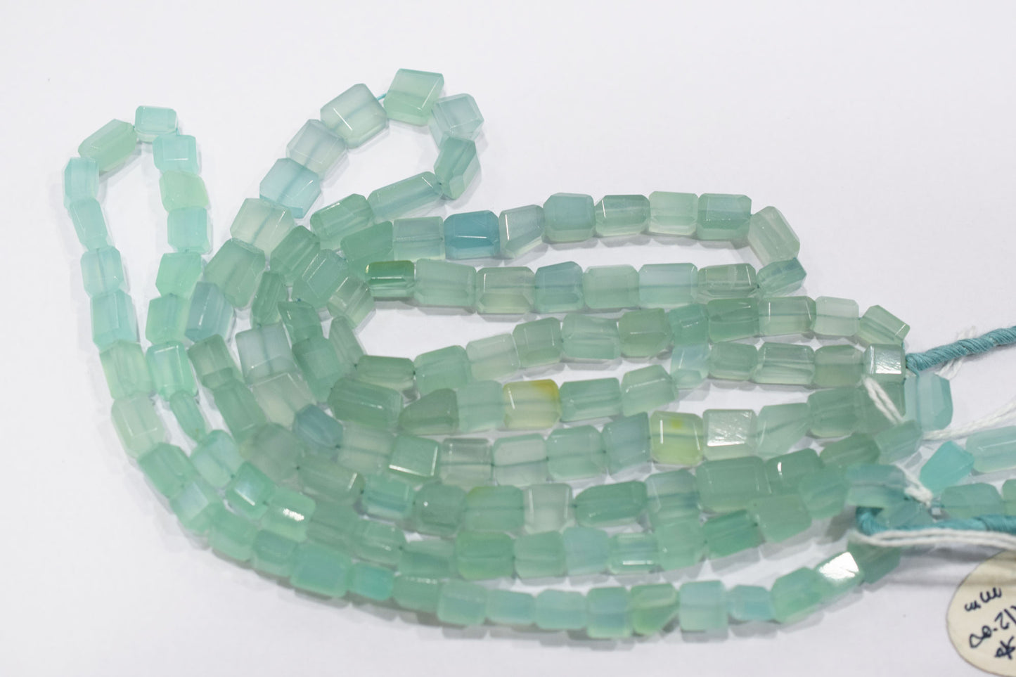 Aqua Chalcedony Laser Cut Beads , Sold By Strand , 6x8 - 9x14 mm , 16" , 32094