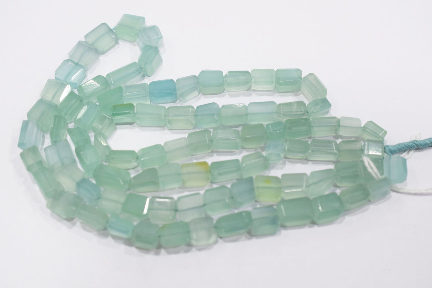 Aqua Chalcedony Laser Cut Beads , Sold By Strand , 6x8 - 9x14 mm , 16" , 32094