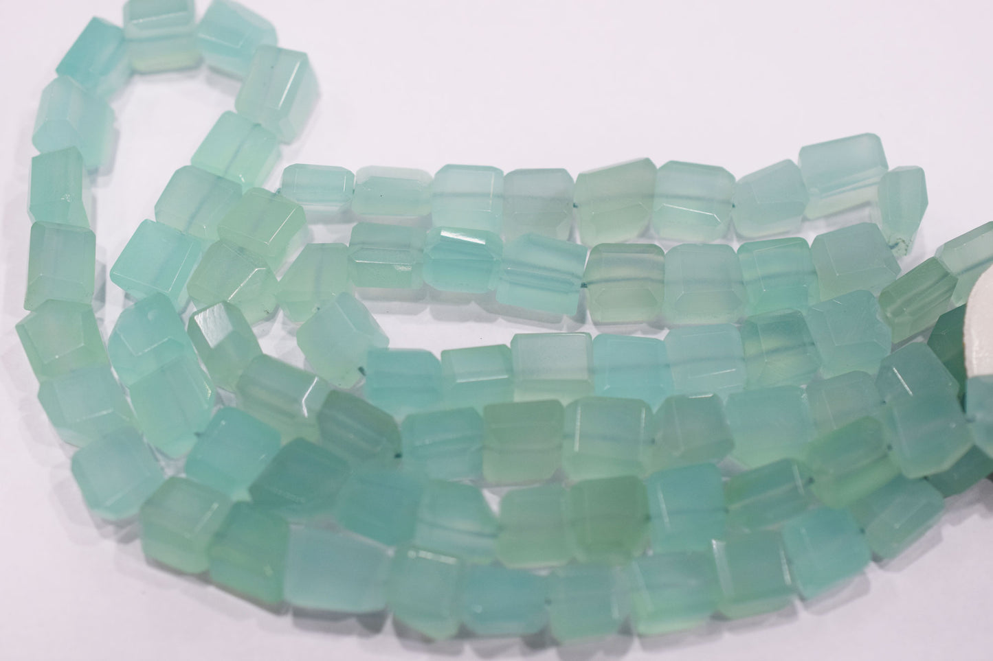 Aqua Chalcedony Laser Cut Beads , Sold By Strand , 8.50x9 - 10x10 mm , 16" , 32096
