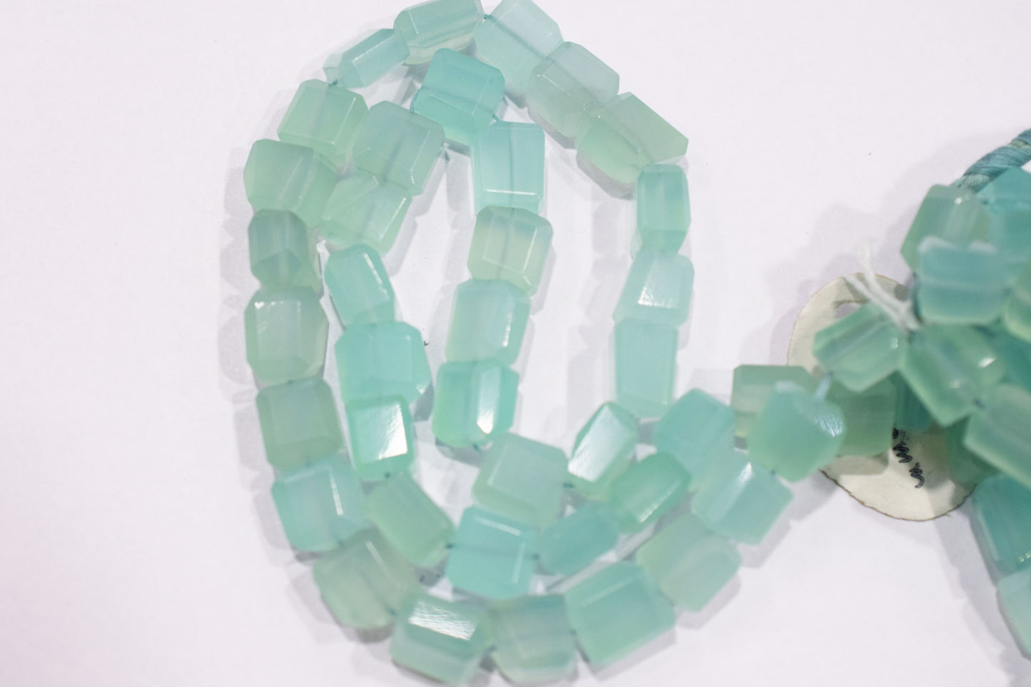 Aqua Chalcedony Laser Cut Beads , Sold By Strand , 8.50x9 - 10x10 mm , 16" , 32096