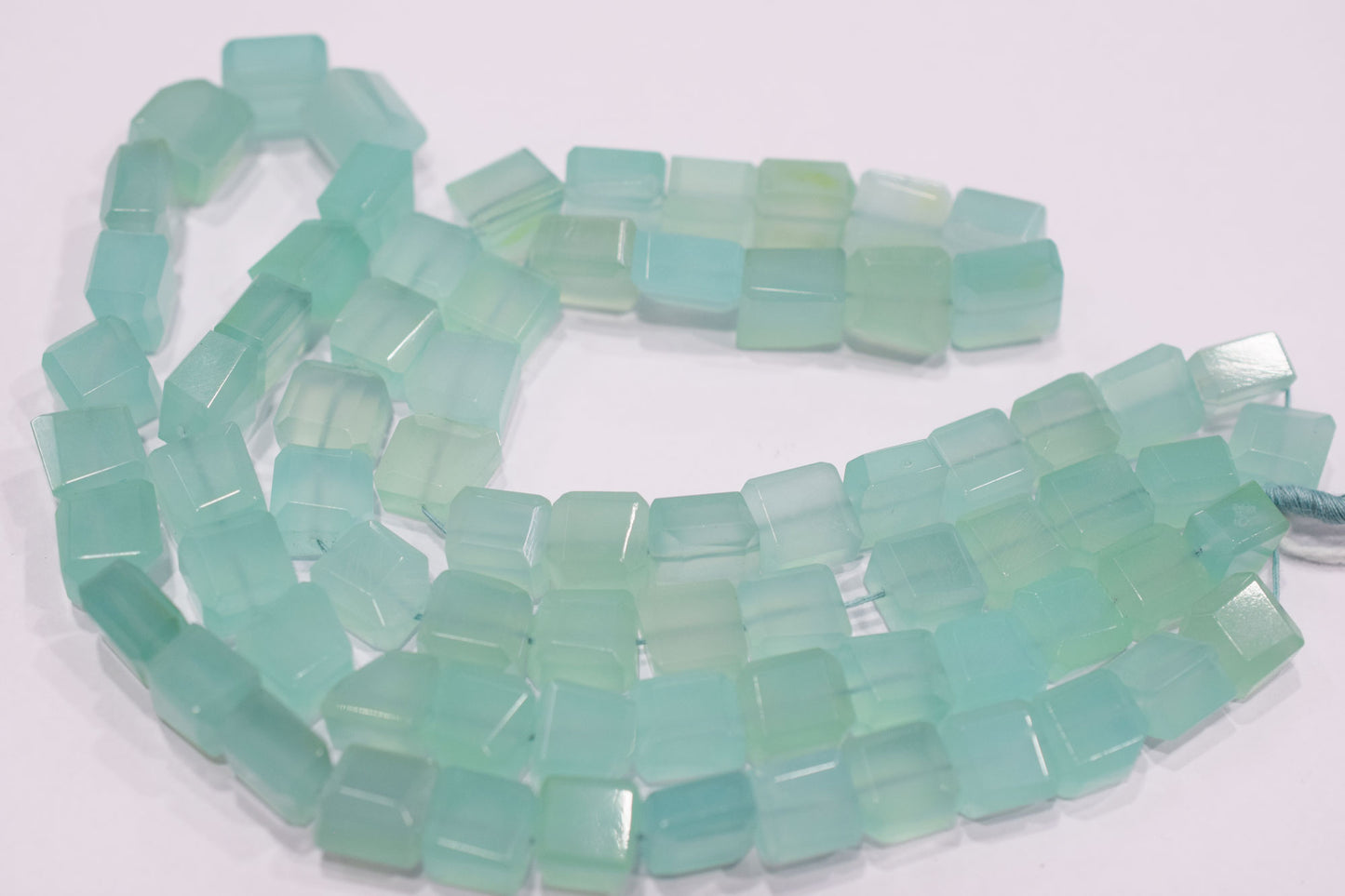 Aqua Chalcedony Laser Cut Beads , Sold By Strand , 9.50x9.50 -11.50x13 mm , 16" , 32101