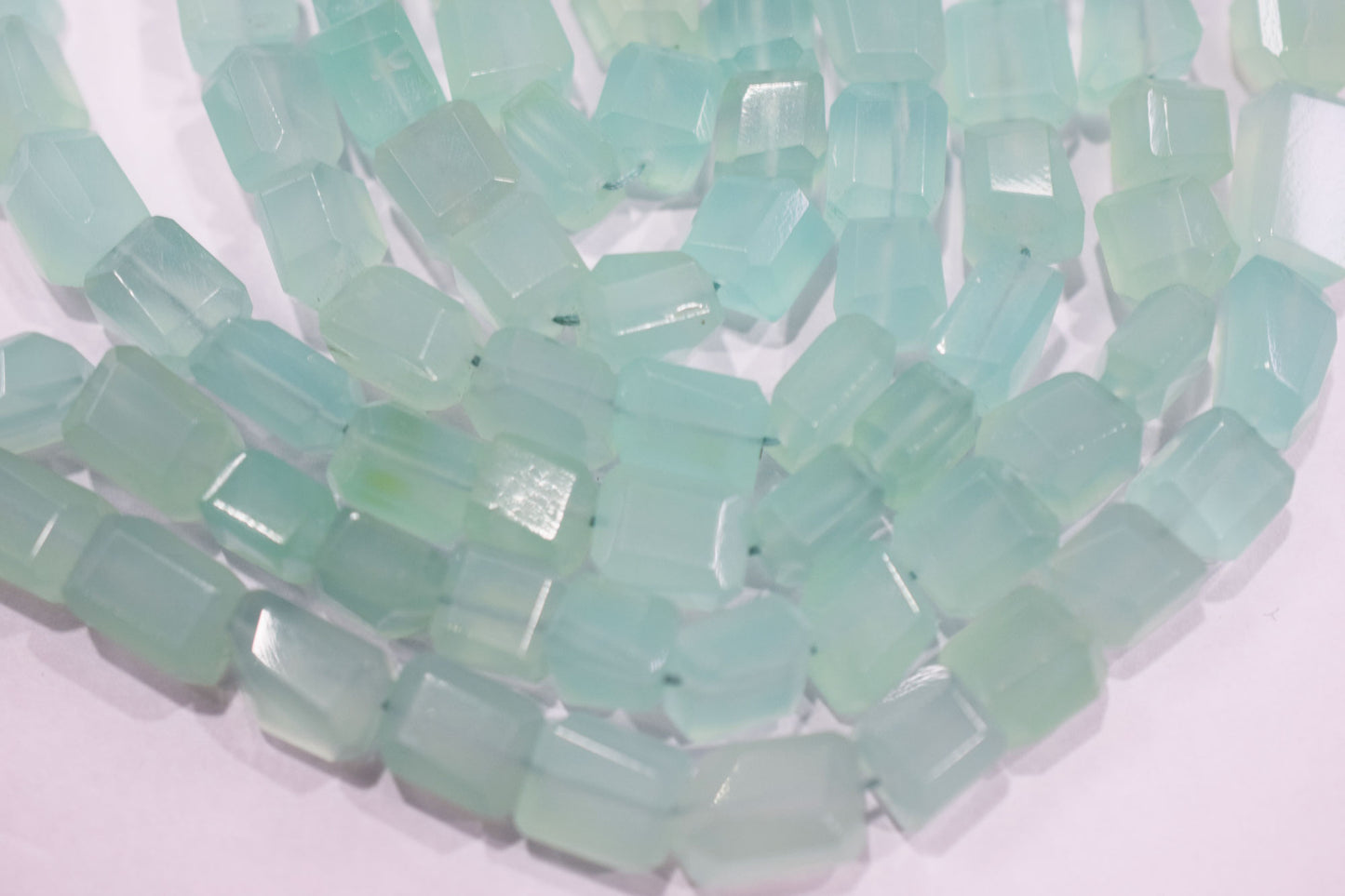 Aqua Chalcedony Laser Cut Beads , Sold By Strand , 7x7.50 - 10x11 mm , 16" , 32102