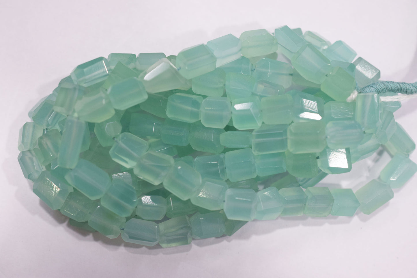 Aqua Chalcedony Laser Cut Beads , Sold By Strand , 7x7.50 - 10x11 mm , 16" , 32102
