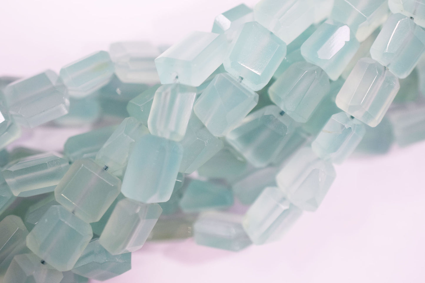 Aqua Chalcedony Cut Beads , Sold By Strand , 8x8 - 8x12 mm , 16" , 32103
