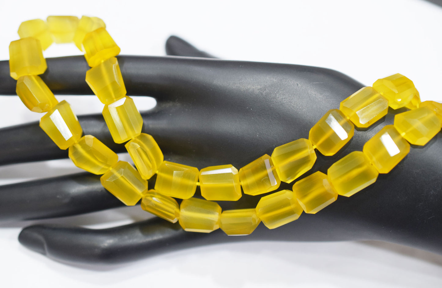 Yellow Chalcedony Laser Beads , Sold By Strand , 9x12 - 10x13 mm , 16", 32105