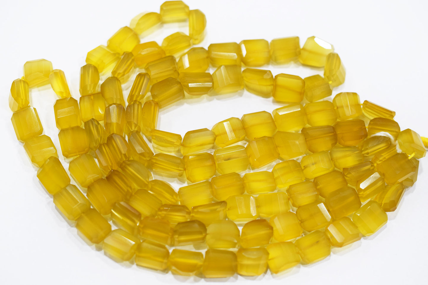 Yellow Chalcedony Laser Beads , Sold By Strand , 9x12 - 10x13 mm , 16", 32105
