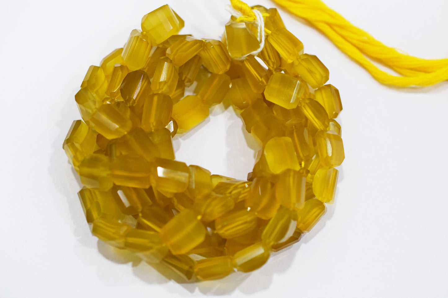 Yellow Chalcedony Laser Beads , Sold By Strand , 9x12 - 10x13 mm , 16", 32105