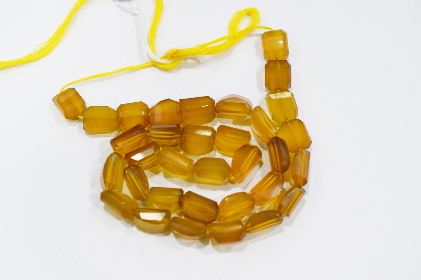 Yellow Chalcedony Laser Beads , Sold By Strand , 9x11 - 11x13 mm , 16", 32111