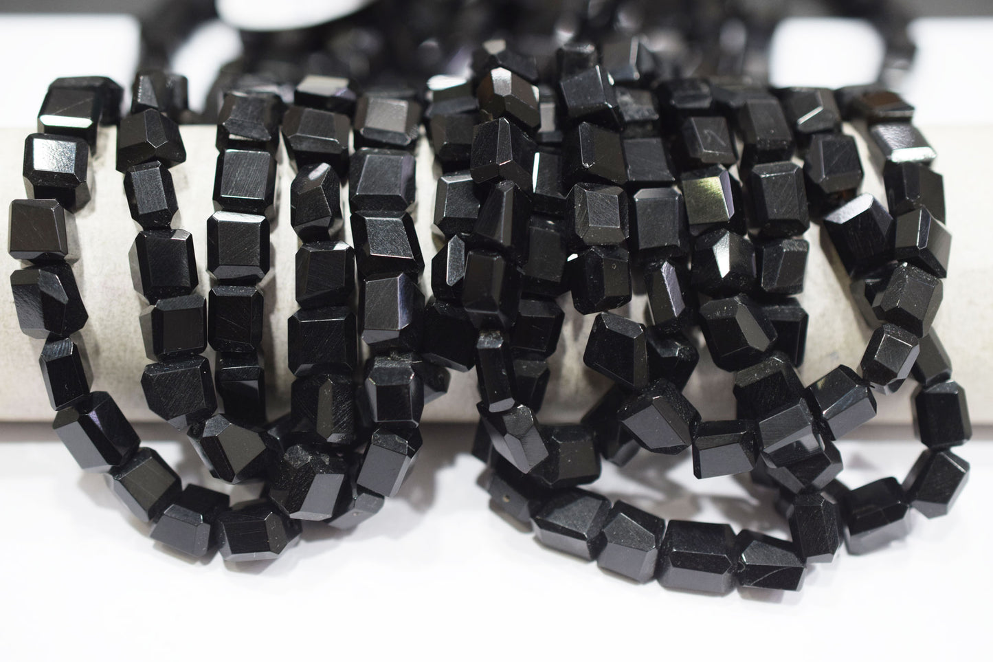 Black Onyx Laser Cut Nuggets Shape Beads , Sold By Strand , 7x8 - 9x10 mm , 16" , 32119