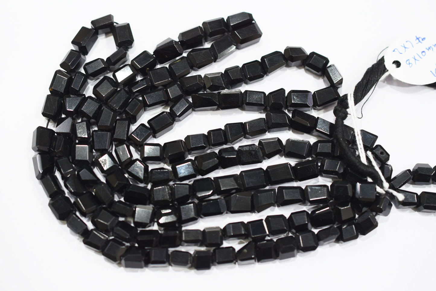 Black Onyx Laser Cut Nuggets Shape Beads , Sold By Strand , 7x7 - 8x10 mm , 16" , 32120