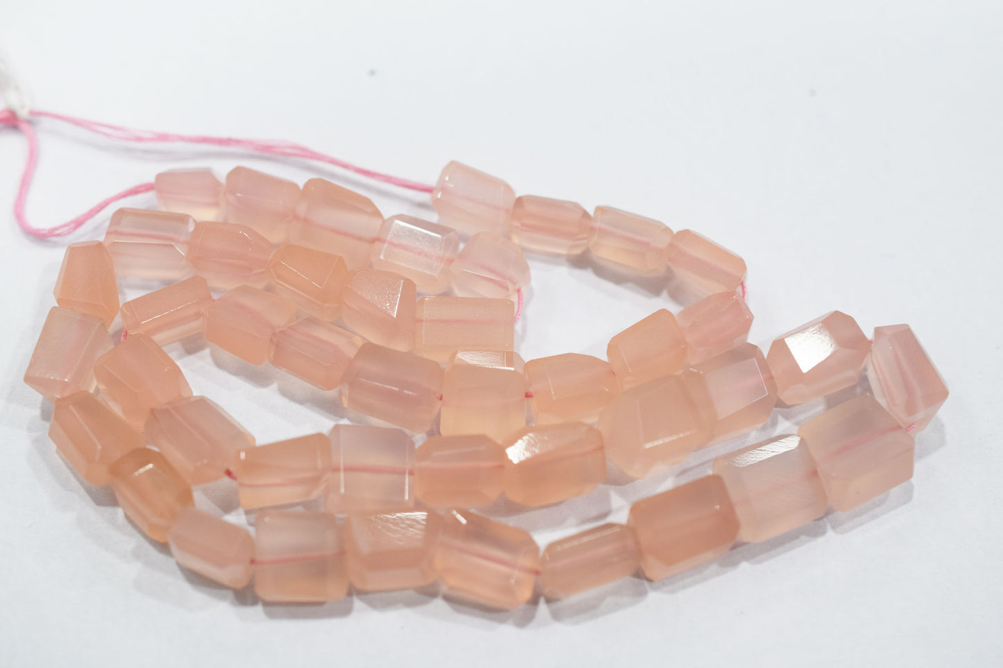 Rose Pink Chalcedony Laser Beads , Sold By Strand , 6x8 - 9.50x10 mm, 16", 32122